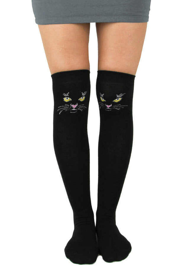 Black Cat Over-the-Knee Socks