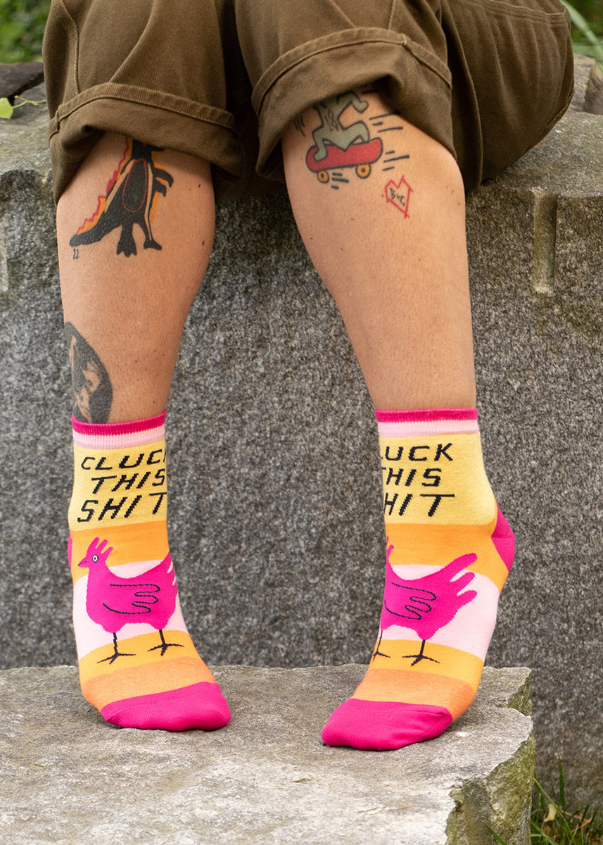 Cluck This Shit Chicken Ankle Socks