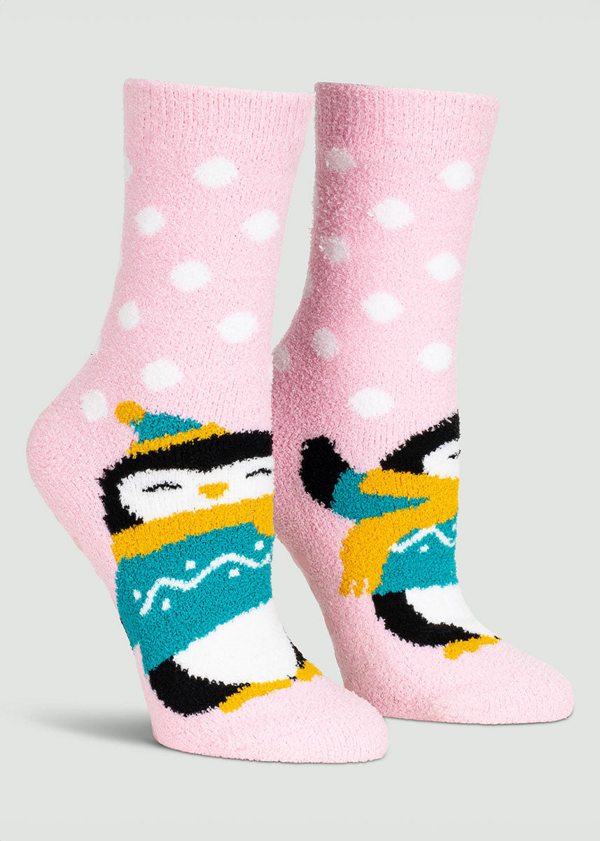Winter Penguin Slipper Socks