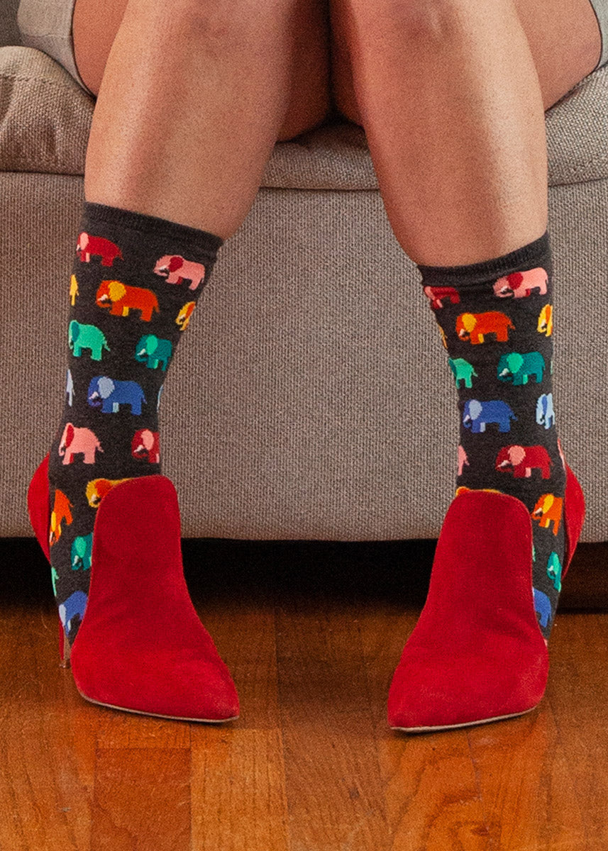Rainbow Elephants Women's Socks